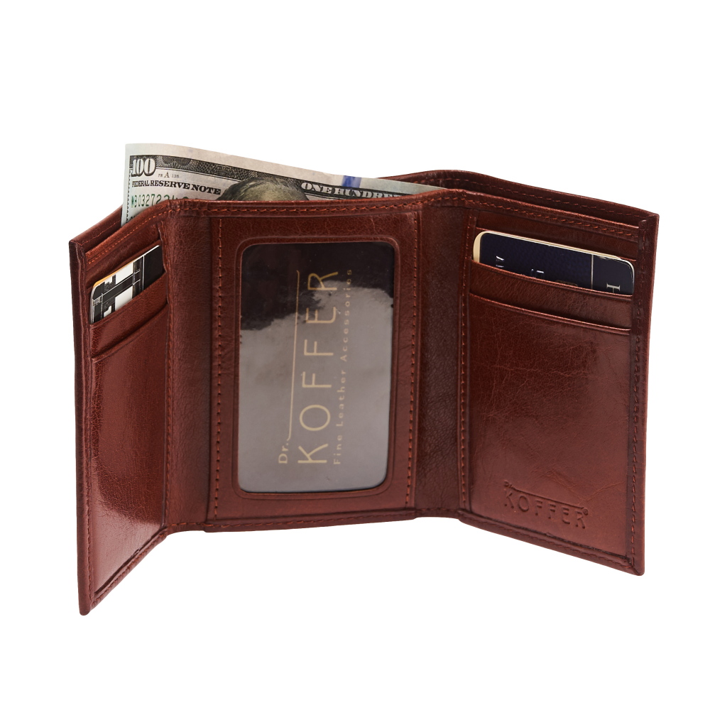 Портмоне Dr.Koffer из натуральной кожи светло-коричневое