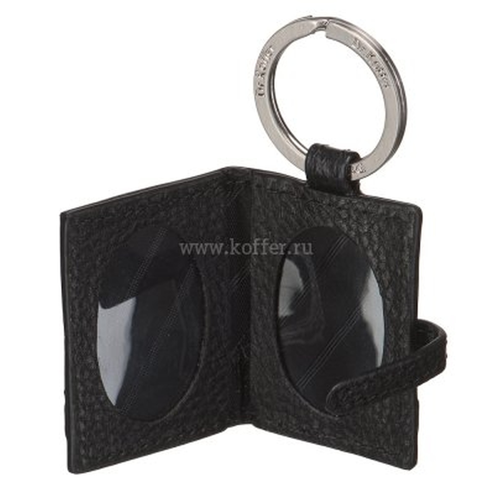Брелок Dr. Koffer из натуральной кожи черный