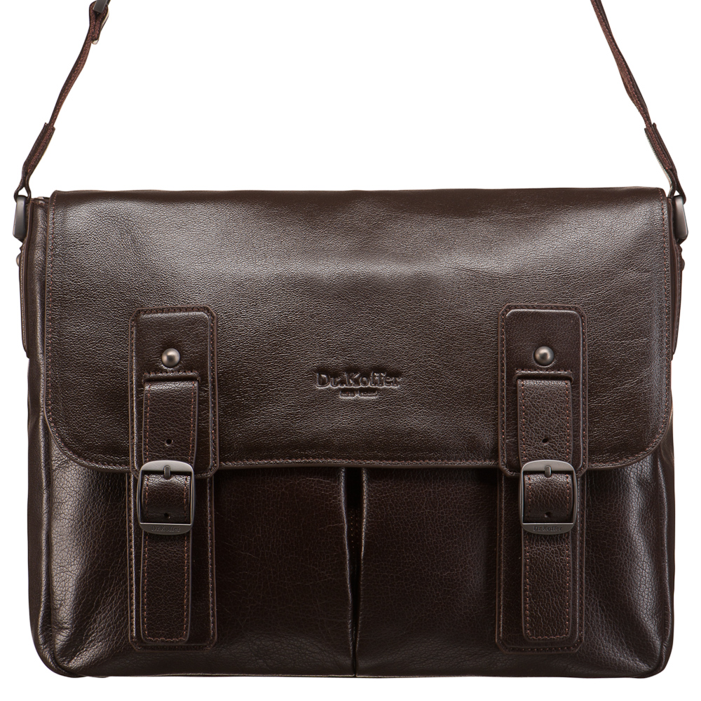 Коричневая сумка на плечевом ремне Dr.Koffer M402509-59-09
