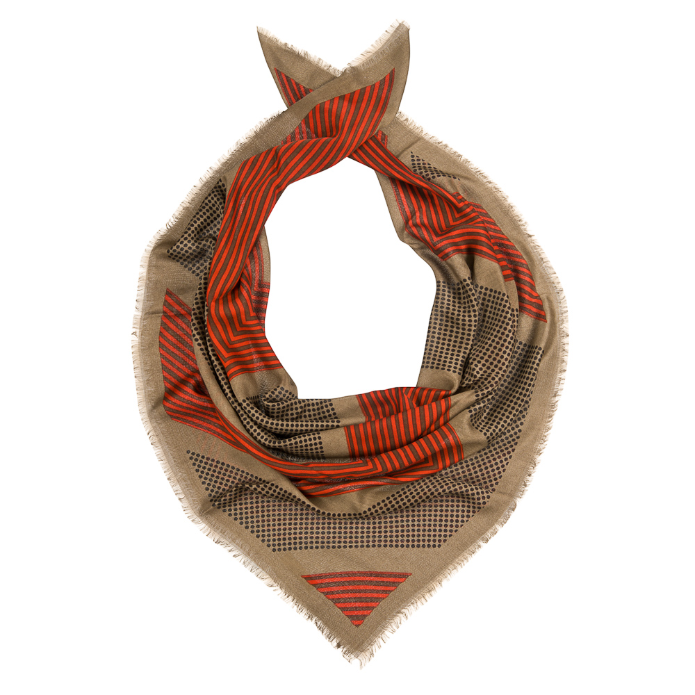 Женский шарф с классическими рисунками - полоской и горошком Dr.Koffer S810480-04-77