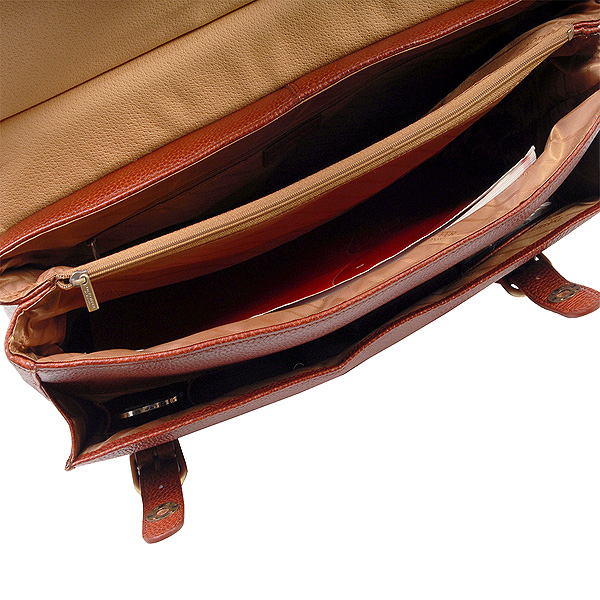 Портфель Dr.Koffer из натуральной кожи светло-коричневый