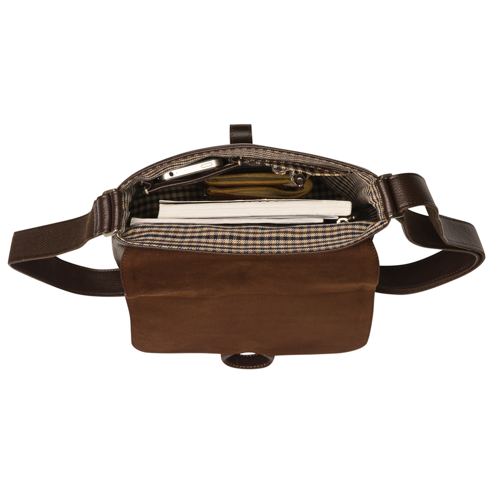 Сумка через плечо Dr.Koffer из натуральной кожи коричневая