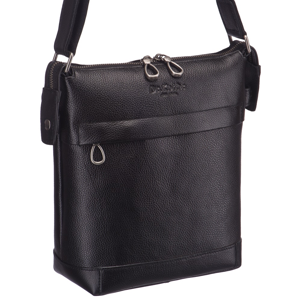 Сумка через плечо Dr.Koffer из натуральной кожи черная