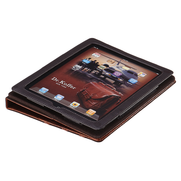 Чехол для Ipad коричневого цвета из фактурной кожи Dr.Koffer X510341-49-05