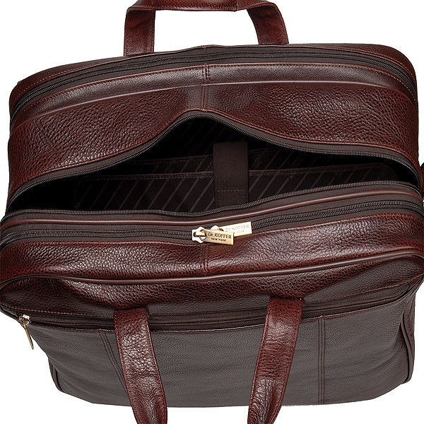 Сумка дорожная Dr.Koffer из натуральной кожи коричневая