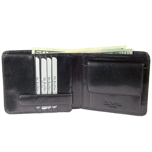 Портмоне Dr.Koffer из натуральной кожи черное