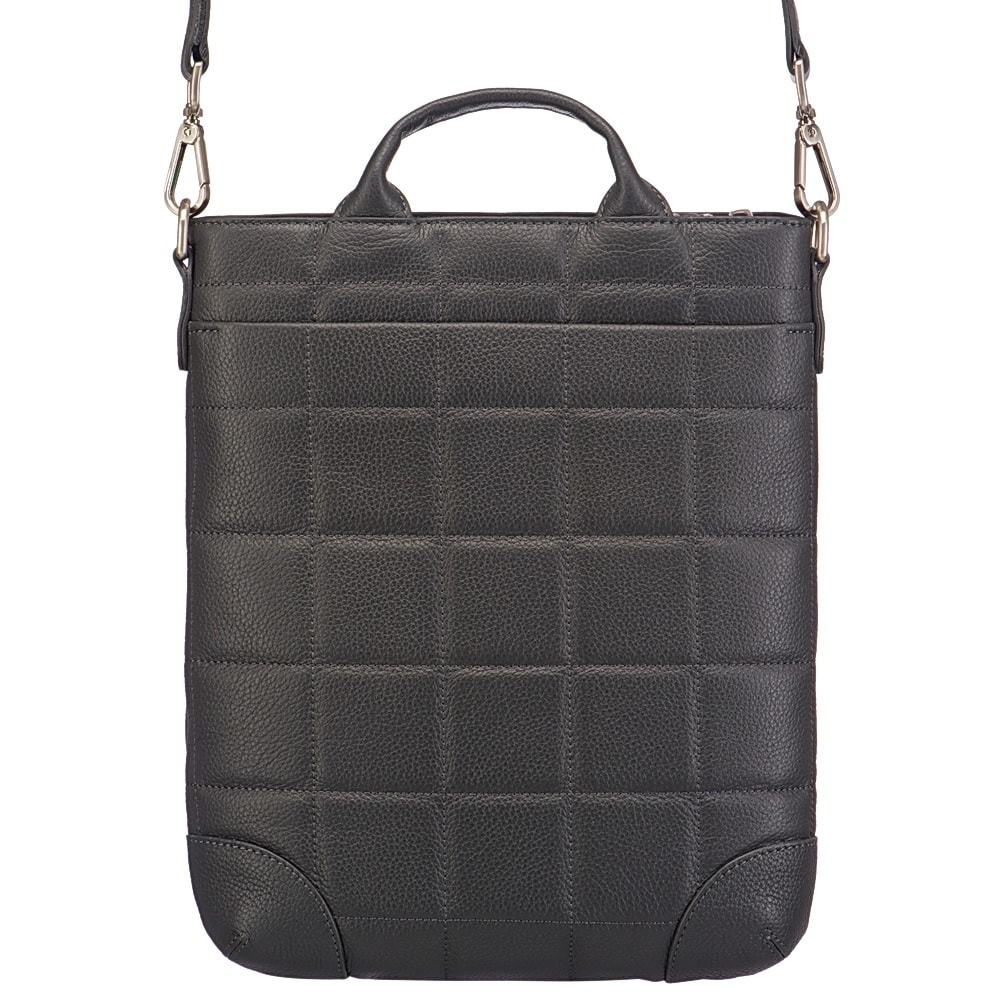 Сумка через плечо Dr.Koffer из натуральной кожи серая