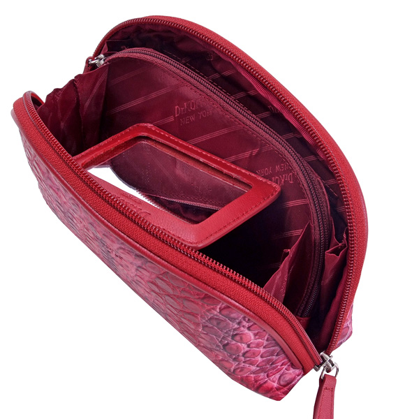 Косметичка Dr.Koffer из натуральной кожи красная