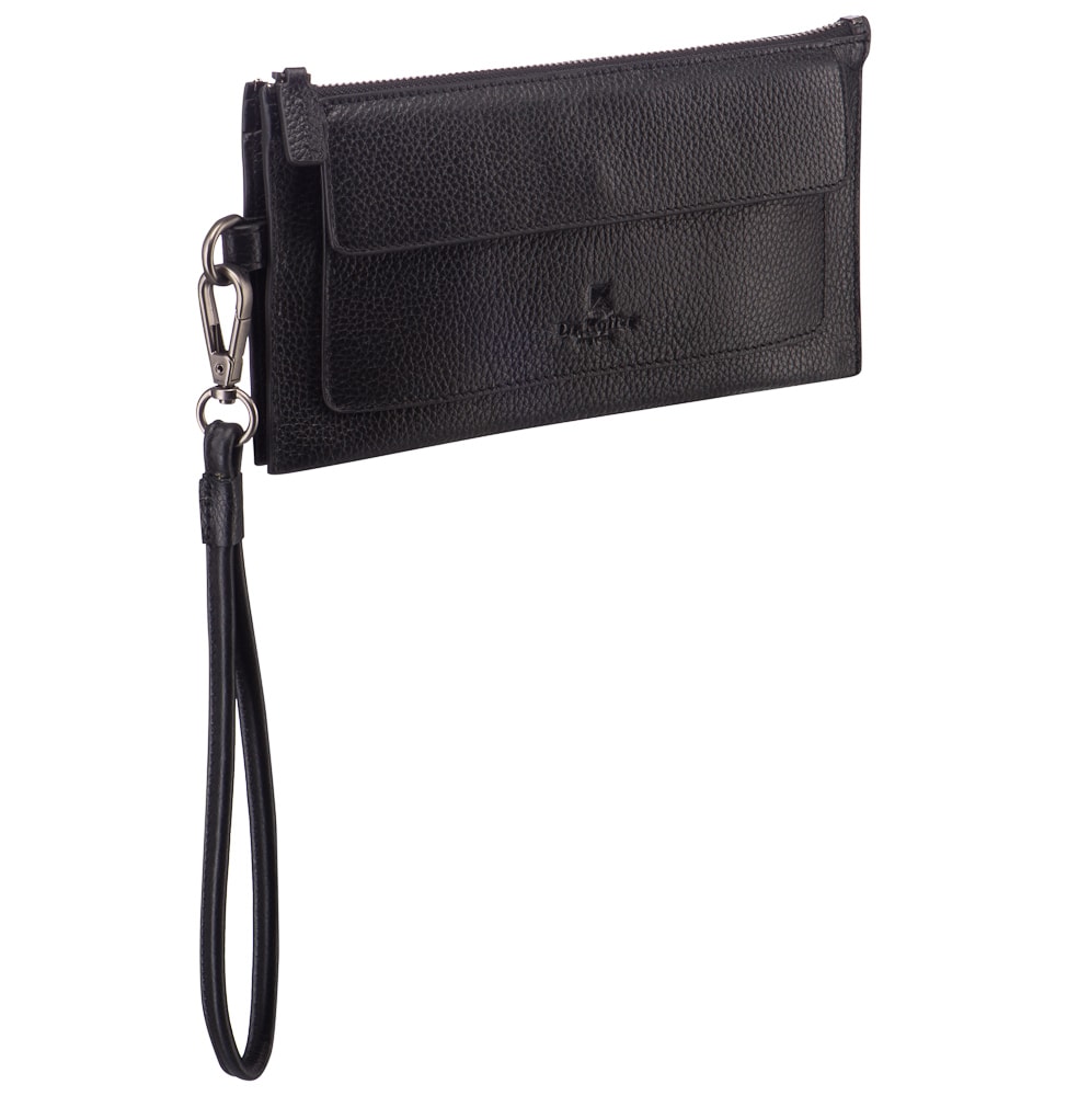 Сумка барсетка из натуральной кожи Dr. Koffer черная