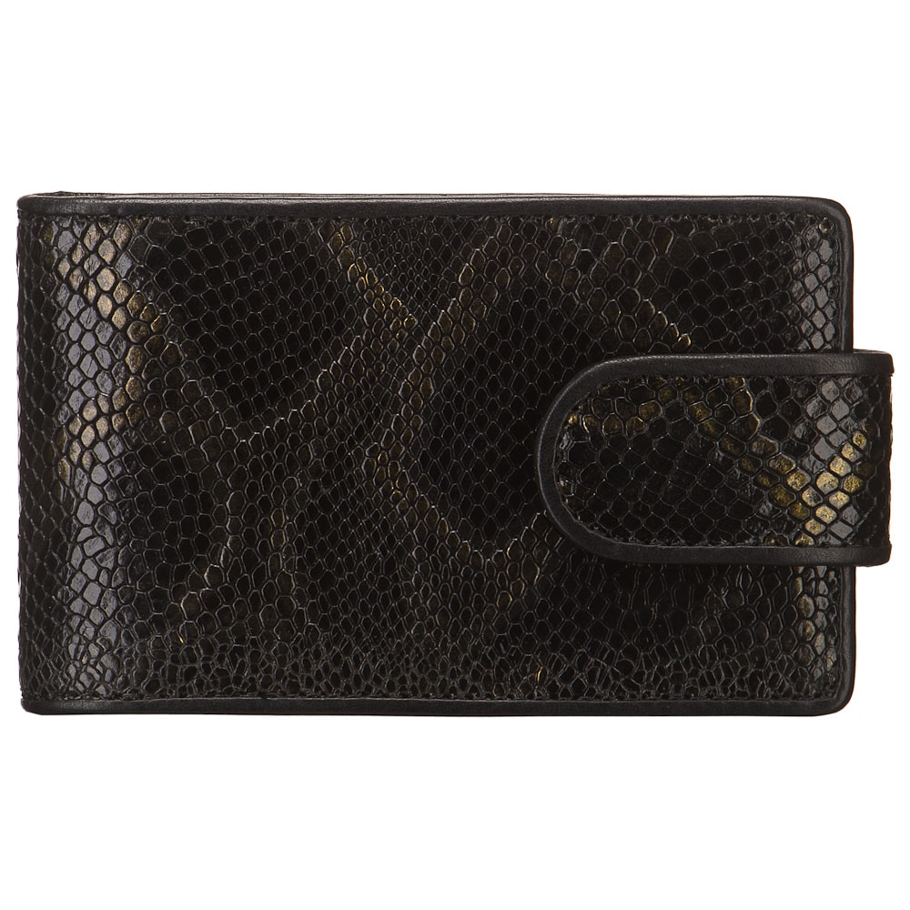 Визитница Dr.Koffer из натуральной кожи черная