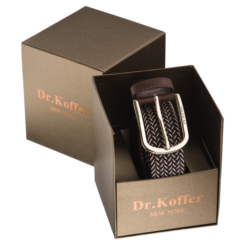 Ремень с плетением и элегантной пряжкой Dr.Koffer R04001110-195-70