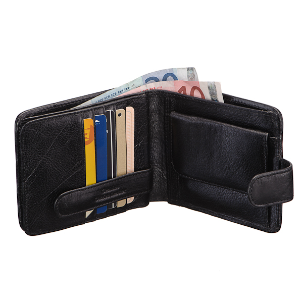 Портмоне Dr.Koffer из натуральной кожи черное