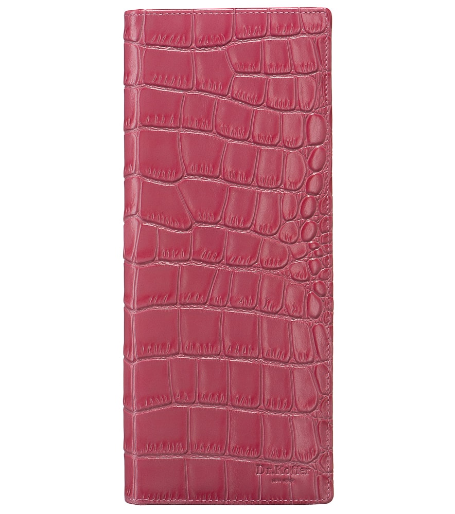 Визитница Dr.Koffer из натуральной кожи розовая
