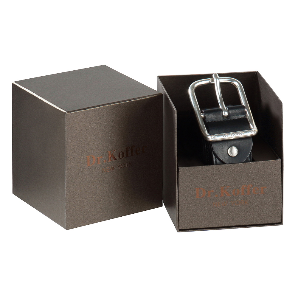 Ремень Dr. Koffer из натуральной кожи черный