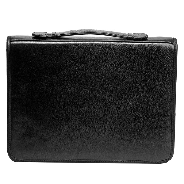 Черная папка для документов на молнии с ручкой  Dr.Koffer G231980-02-04