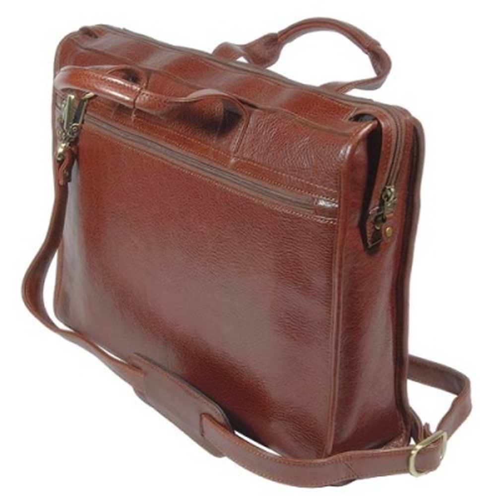 Классическая коричневого цвета сумка для документов с ручками Dr.Koffer B253610-02-05