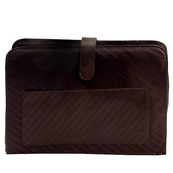 Деловая сумка Dr.Koffer из натуральной кожи темно-коричневая