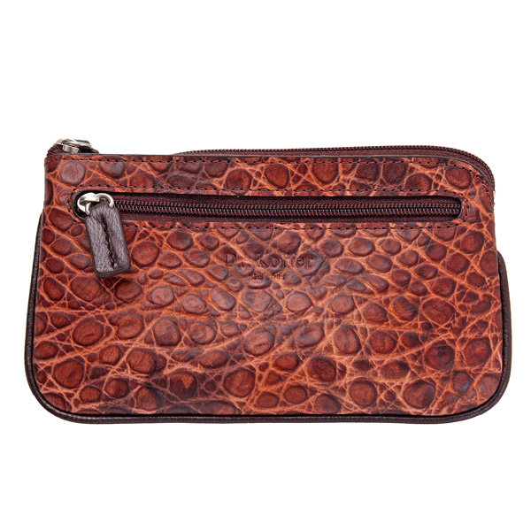 Яркая компактная ключница из тисненой кожи Dr.Koffer X510209-25-09