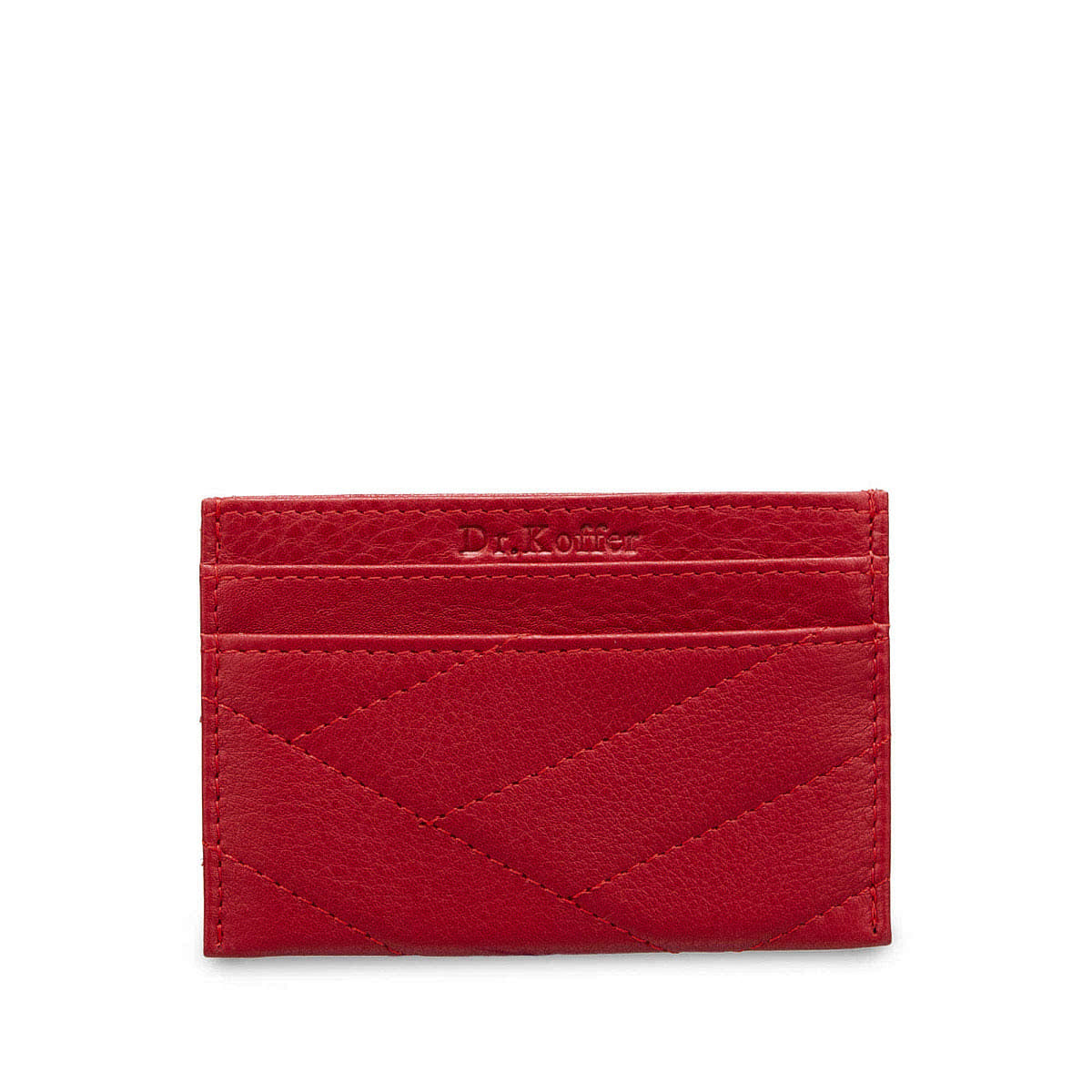 Кредитница Dr.Koffer из натуральной кожи красная