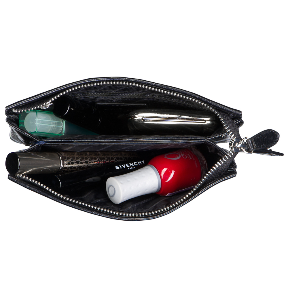 Косметичка Dr.Koffer из натуральной кожи черная