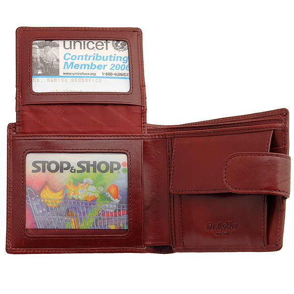 Портмоне Dr.Koffer из натуральной кожи красное