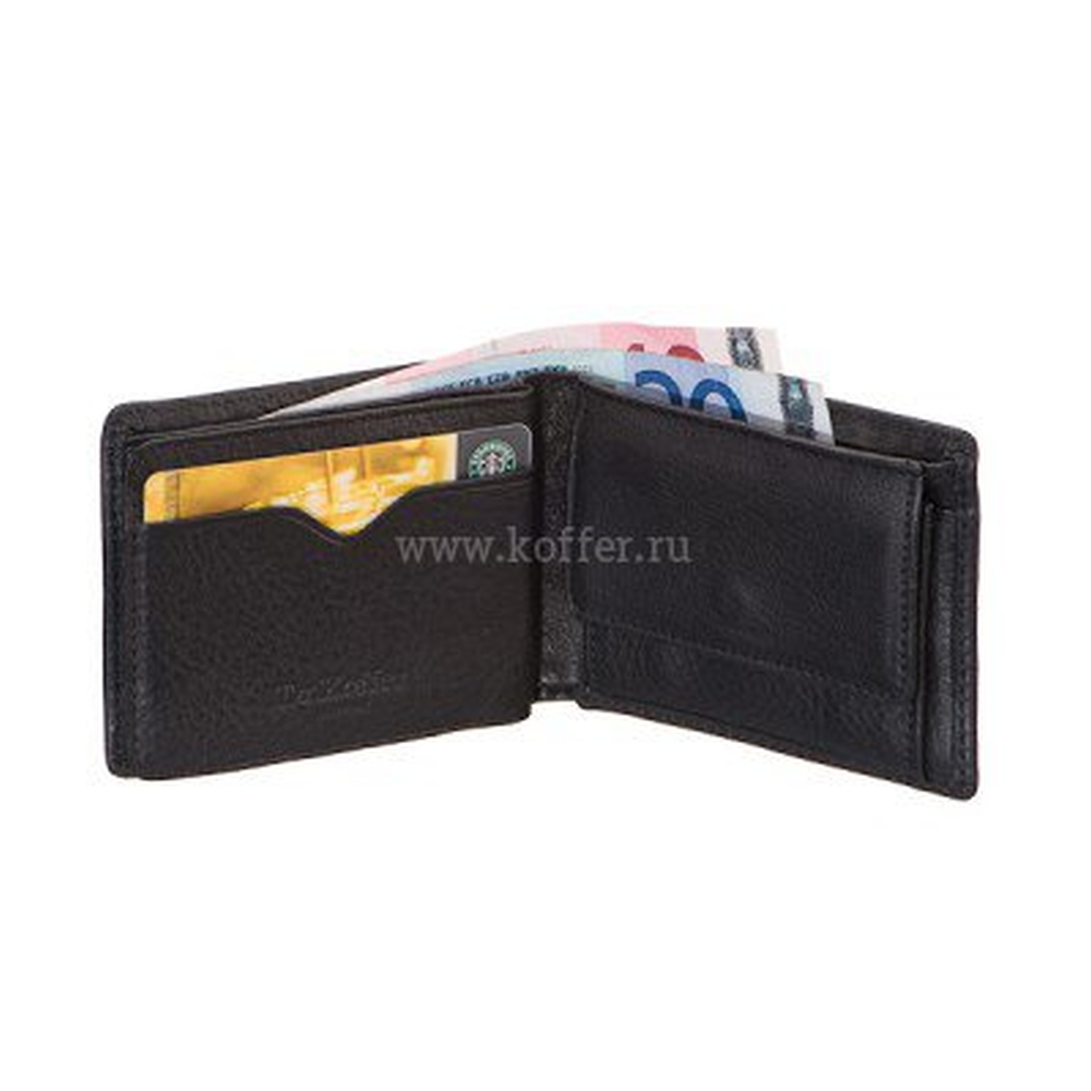 Портмоне Dr.Koffer из натуральной кожи черное