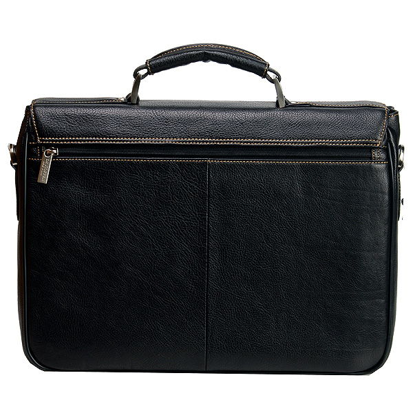 Прямоугольный портфель с папкой для ноутбука и набором мини-инструментов (черного цвета) Dr.Koffer B500040-02-04