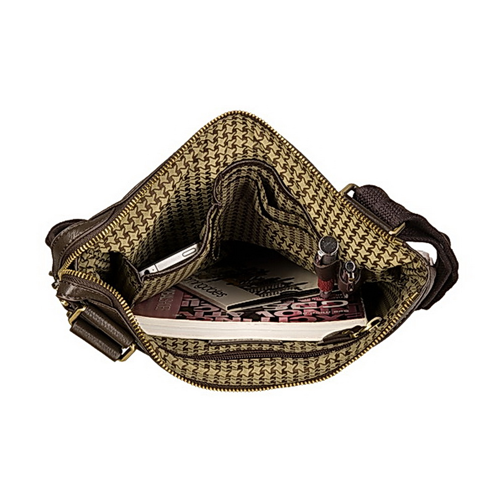 Сумка через плечо Dr.Koffer из натуральной кожи коричневая