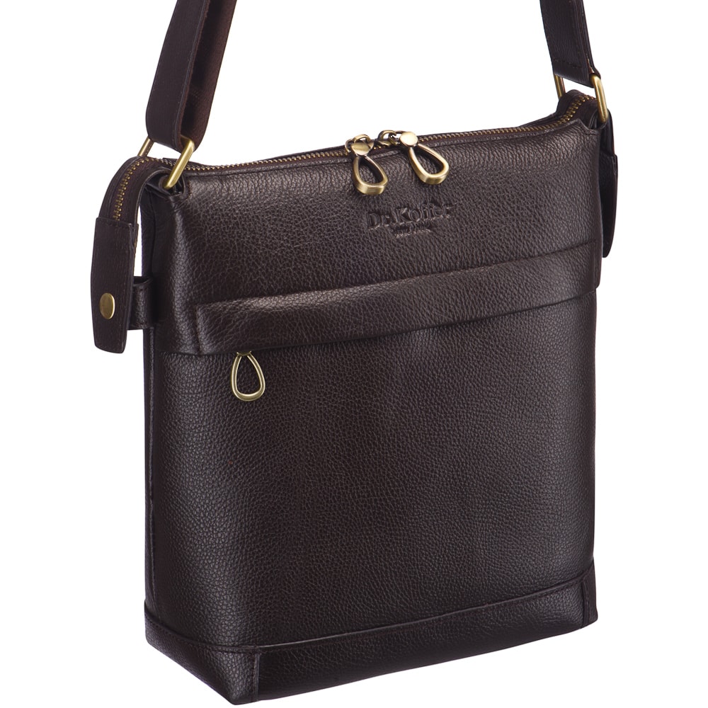 Сумка через плечо Dr.Koffer из натуральной кожи коричневая