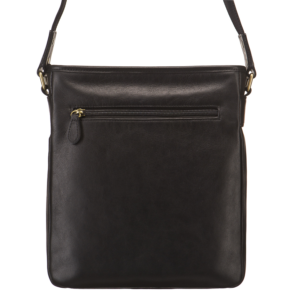 Сумка через плечо Dr.Koffer из натуральной кожи черная