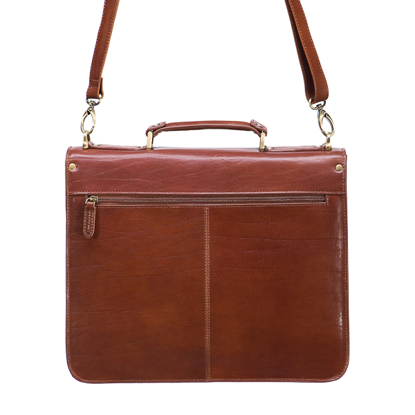 Портфель Dr.Koffer из натуральной кожи светло-коричневый