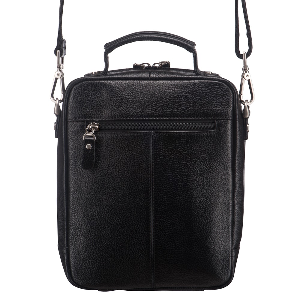 Черная кожаная сумка небольшого размера Dr.Koffer M402257-220-04