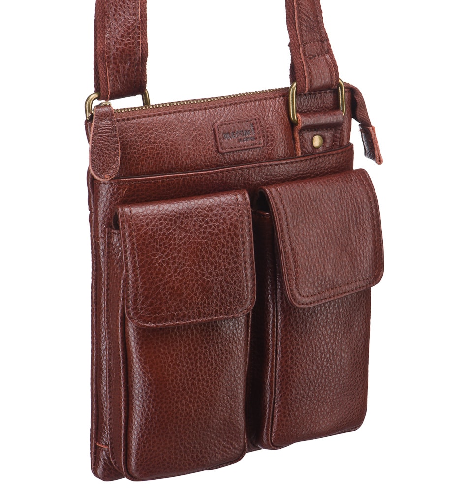 Сумка через плечо Dr.Koffer из натуральной кожи коричневая