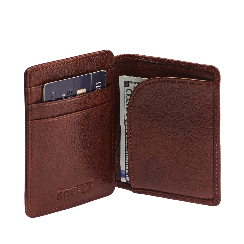 Визитница Dr.Koffer из натуральной кожи светло-коричневая