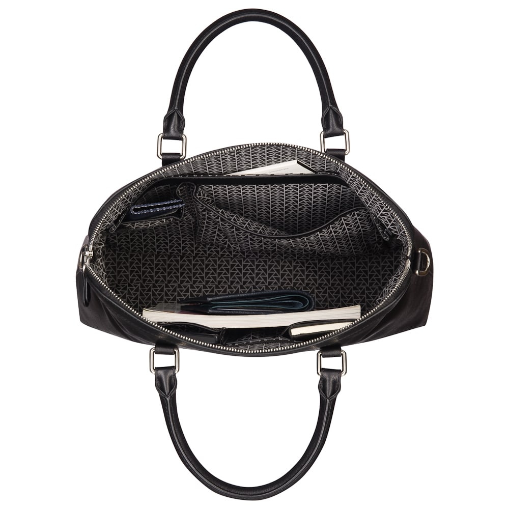 Деловая сумка Dr.Koffer из натуральной кожи черная