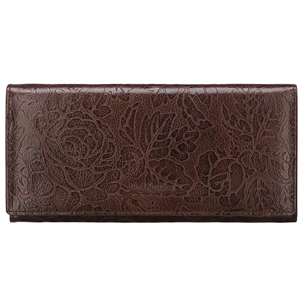 Портмоне Dr.Koffer из натуральной кожи коричневое