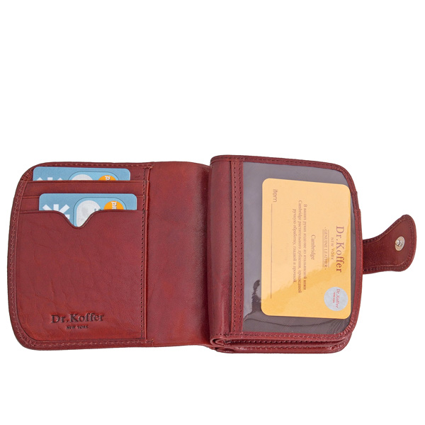 Кошелек Dr.Koffer из натуральной кожи коричневый