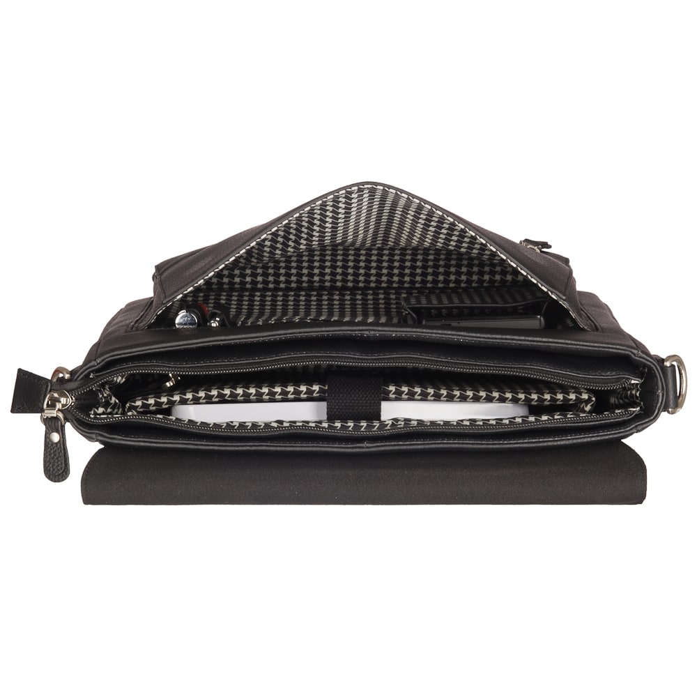 Деловая сумка Dr.Koffer из натуральной кожи черная