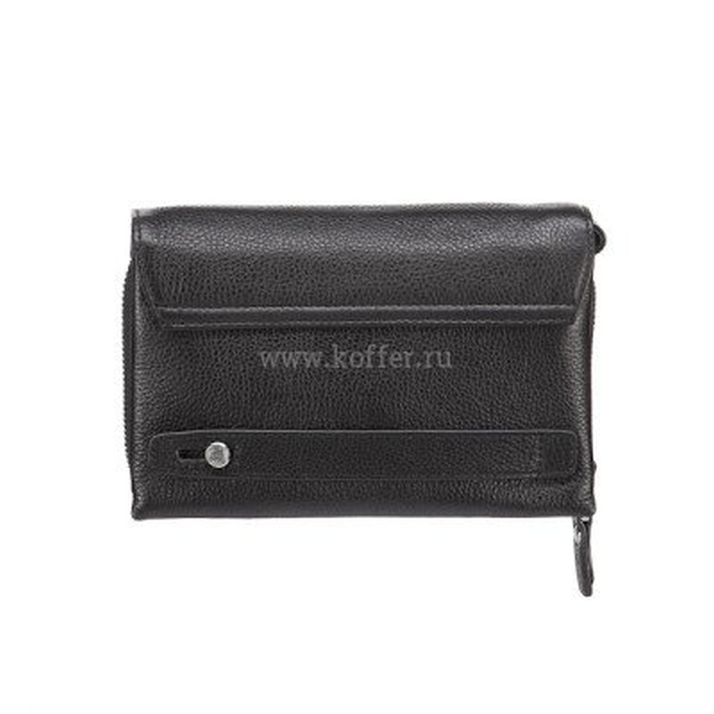 Сумка барсетка из натуральной кожи Dr. Koffer черная