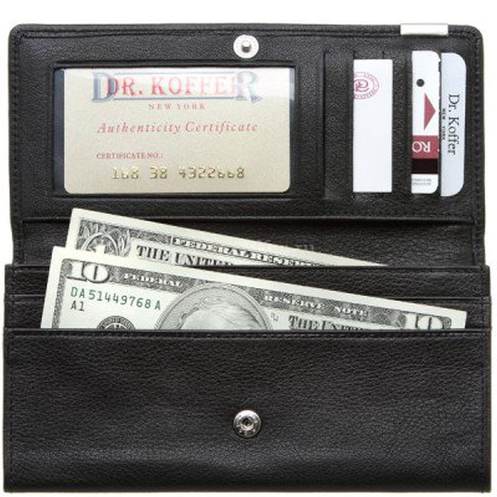 Кошелек Dr.Koffer из натуральной кожи черный