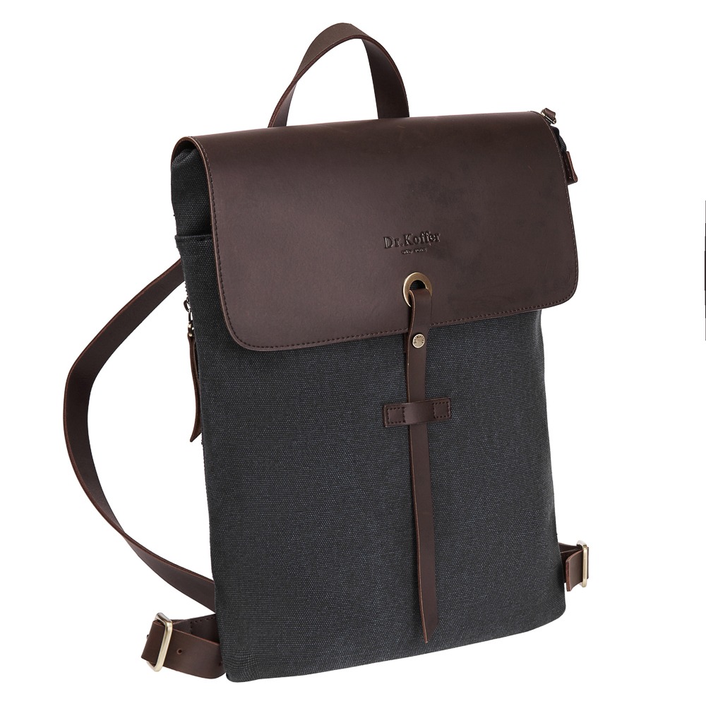 Рюкзак Dr.Koffer из натуральной кожи черный