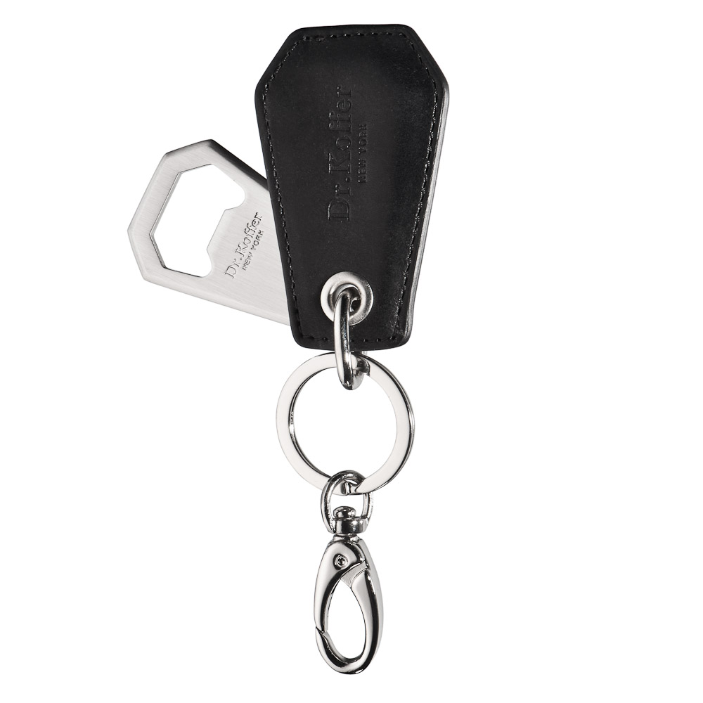 Брелок с открывашкой черного цвета Dr.Koffer X510354-108-04