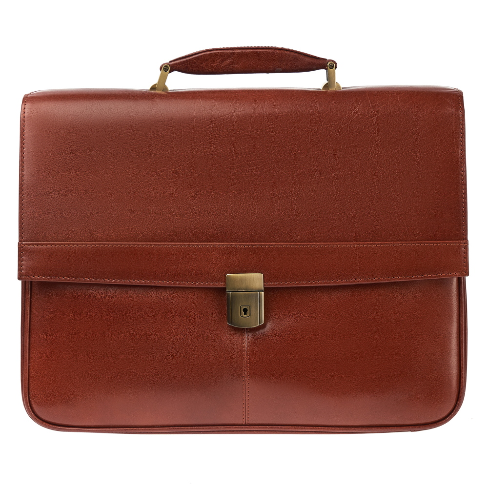 Портфель Dr.Koffer из натуральной кожи светло-коричневый