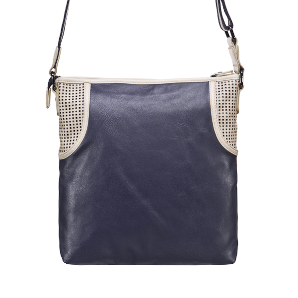 Сумка через плечо Dr.Koffer из натуральной кожи синяя