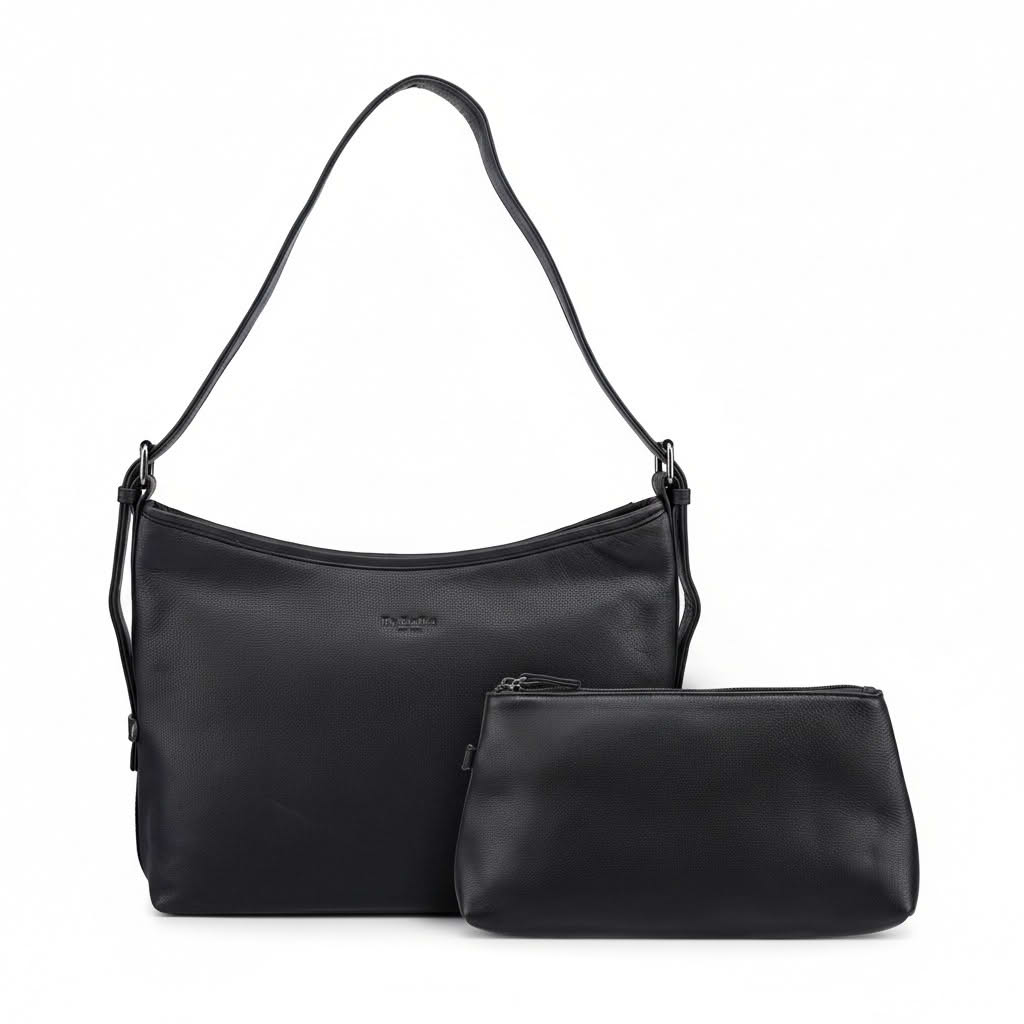 Женская сумка Dr.Koffer из натуральной кожи чёрная