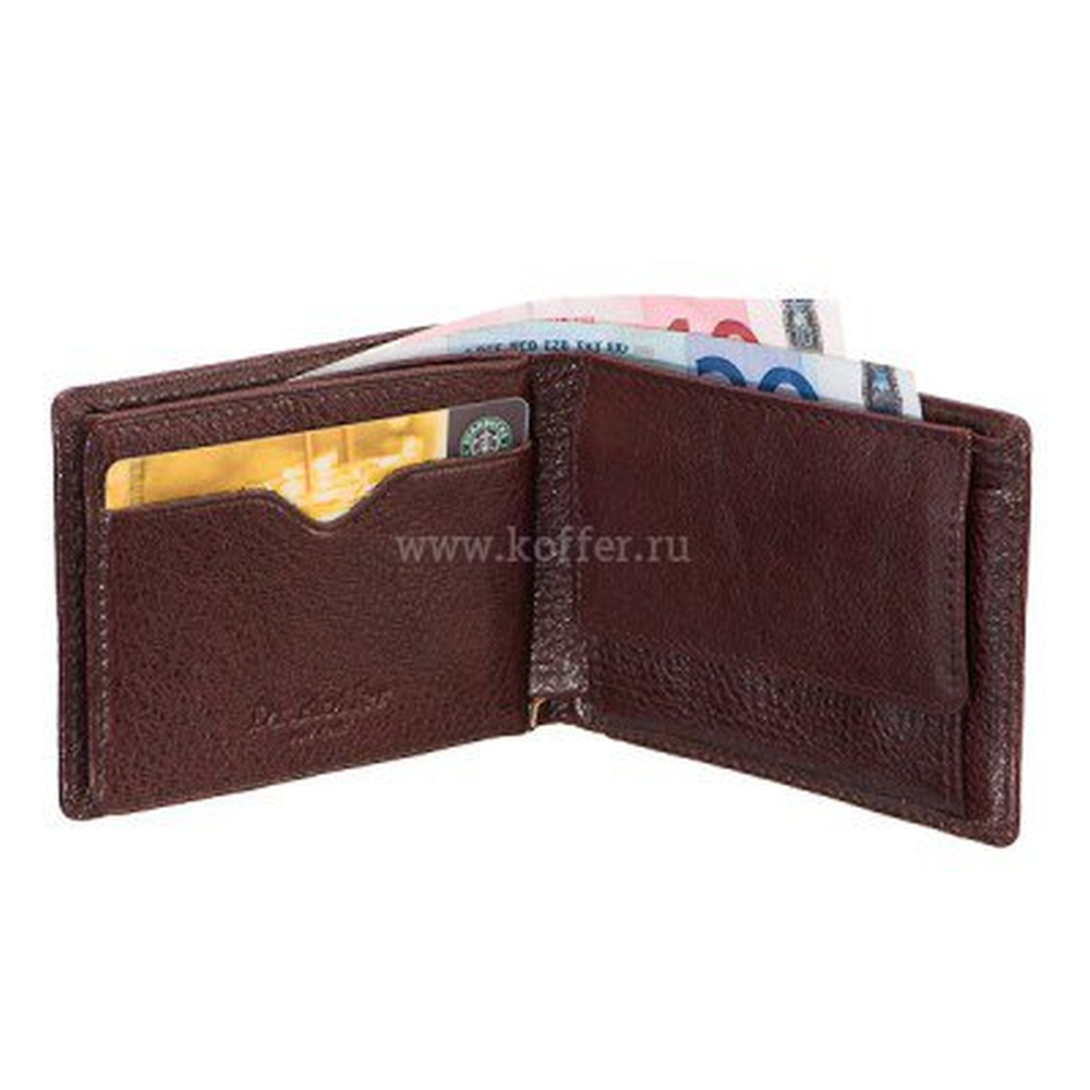Портмоне Dr.Koffer из натуральной кожи коричневое