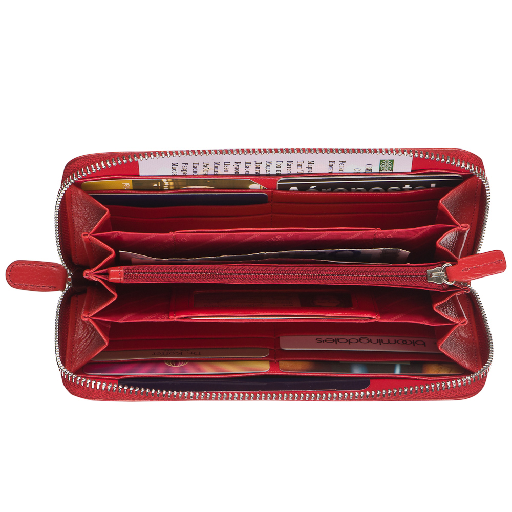 Портмоне Dr.Koffer из натуральной кожи красное