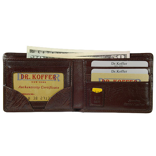 Портмоне Dr.Koffer из натуральной кожи коричневое
