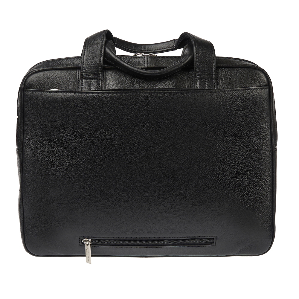 Деловая сумка Dr.Koffer из натуральной кожи черная