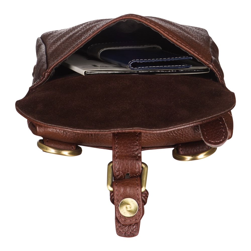 Сумка через плечо Dr.Koffer из натуральной кожи коричневая